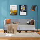 Twin Size Daybed Frame with Sturdy Wooden Slat Support-Gray by LJGDeals