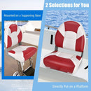 Low Back Boat Seat Folding Fishing chair with Thickened High-density Sponge Padding-Red by LJGDeals