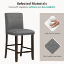 Set of 2 Linen Fabric Bar Stools with Back for Kitchen Island by LJGDeals