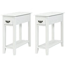 2 Pieces 2 Tier Sofa Side End Table with Drawer and Open Shelf by LJGDeals