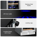 Dual-Zone 30-Bottle Wine Cooler by LJGDeals