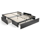 Upholstered Platform Bed Frame with 3 Storage Drawers by LJGDeals
