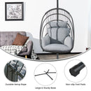 Hanging Folding Egg Chair with Stand Soft Cushion Pillow Swing Hammock by LJGDeals