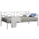 Metal Daybed Twin Bed Frame Stable Steel Slats Sofa Bed by LJGDeals