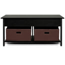 Lift Top Coffee Table Central Table with Drawers and Hidden Compartment for Living Room