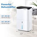 100-Pint Dehumidifier with Smart App and Alexa Control for Home and Basements-White by LJGDeals