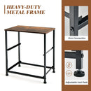 20 Inch Height Industrial Nightstand with 2 Pull-out Fabric Drawers-Rustic Brown by LJGDeals