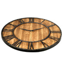 27 Inch Round Wall Clock Decorative Wooden Silent Clock with Battery by LJGDeals