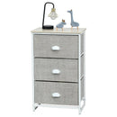 Nightstand Side Table Storage Tower Dresser Chest with 3 Drawers by LJGDeals