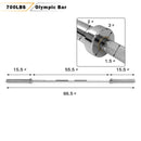 7 Feet Workout Olympic Multifunctional Weight Barbell with Copper Sleeve and Bearing Connection by LJGDeals