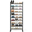 10-Tier Free-Standing Metal Frame Shoe Rack by LJGDeals