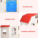 Kids Cottage Playhouse Foldable Plastic Indoor Outdoor Toy by LJGDeals