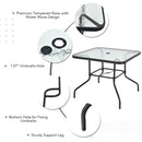 6 Pieces Patio Dining Set with Umbrella-Gray by LJGDeals