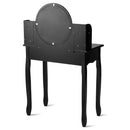 Makeup Vanity Table Set Girls Dressing Table with Drawers Oval Mirror by LJGDeals