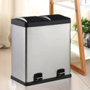 16 Gallon Dual Step Stainless Steel Double Bucket Trash Can by LJGDeals