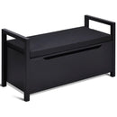 34.5 ×15.5 ×19.5 Inch Shoe Storage Bench with Cushion Seat for Entryway by LJGDeals