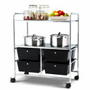 Mobile 4 Drawers Shelves Rolling Storage Cart Rack by LJGDeals