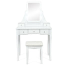 10 Dimmable Light Bulbs Vanity Dressing Table with 2 Dividers and Cushioned Stool