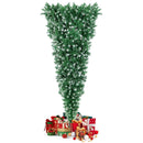 7.5 Feet Pre-Lit Snowy Upside Down Christmas Tree 1100 Tips by LJGDeals