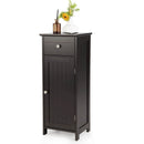 Wooden Bathroom Floor Storage Cabinet with Drawer and Shelf by LJGDeals