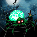5 Feet Long Halloween Inflatable Creepy Spider with Cobweb and LEDs by LJGDeals