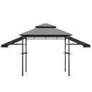13.5 x 4 Feet Patio BBQ Grill Gazebo Canopy with Dual Side Awnings