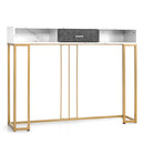 Narrow Long Sofa Table for Living Room-White by LJGDeals