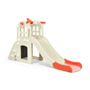 6-In-1 Large Slide for Kids Toddler Climber Slide Playset with Basketball Hoop by LJGDeals