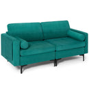 Modular 1/2/3/4-Seat L-Shaped Sectional Sofa Couch with Socket USB Port-2-Seat by LJGDeals