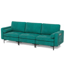 3-Seat Modular Sofa with Storage Pocket and Metal Legs by LJGDeals
