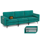 Modular 1/2/3/4-Seat L-Shaped Sectional Sofa Couch with Socket USB Port-3-Seat with USB port by LJGDeals