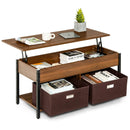 Lift Top Coffee Table Central Table with Drawers and Hidden Compartment for Living Room by LJGDeals