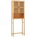 Bamboo Over The Toilet Storage Cabinet Bathroom with Adjustable Shelf-Natural by LJGDeals