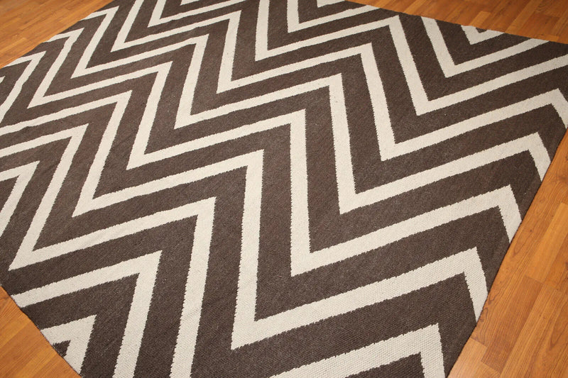 8x10 Beige Hand Knotted 100% Wool Traditional Kilim Oriental Area Rug