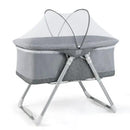 2-In-1 Baby Bassinet with Mattress and Net-Gray by LJGDeals