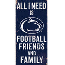 Penn State Nittany Lions Football, Friends, & Family Wood Sign