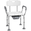 Elderly Commode Shower Chair With Arms