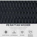 2 Piece Rattan Outdoor Patio Couch Set