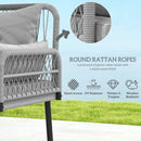 2 Piece Wicker Outdoor Patio Couch Set