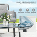 2 Piece Wicker Outdoor Patio Couch Set