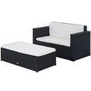 2 Piece Rattan Outdoor Patio Couch Set