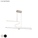 GobekUsa S-Shape Island Pendant Metal Ceiling Lamp in Warm/White Light - Modern Design