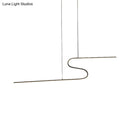 GobekUsa S-Shape Island Pendant Metal Ceiling Lamp in Warm/White Light - Modern Design
