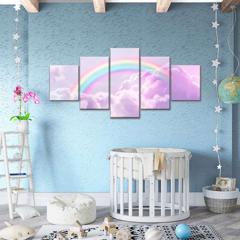 Rainbow On Clouds Wall Art