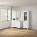 James Martin Brittany Linen Cabinet, Bright White