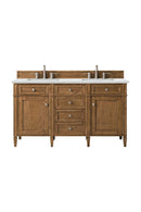 James Martin Brittany 60" Double Bathroom Vanity, Saddle Brown