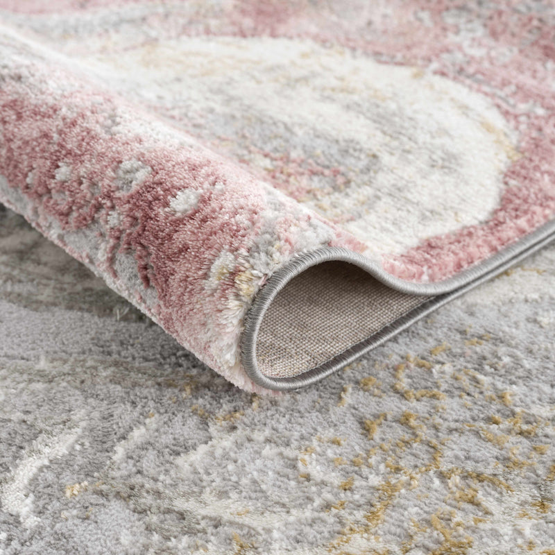 Lively Marble Pink Area Rug