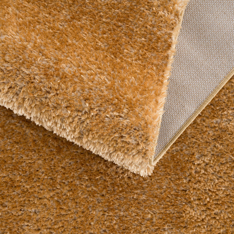 Heavenly Solid Mustard Plush Rug