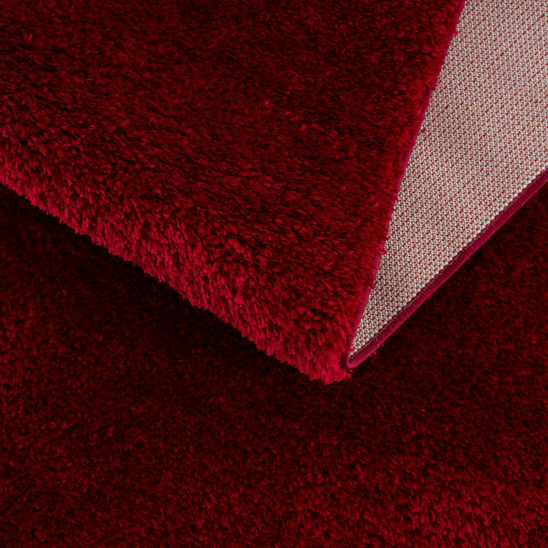 Heavenly Solid Red Plush Rug