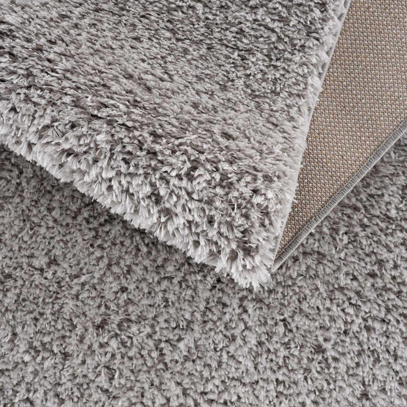 Heavenly Solid Light Gray Plush Rug